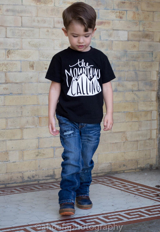 The Mountains Are Calling Kids Tee