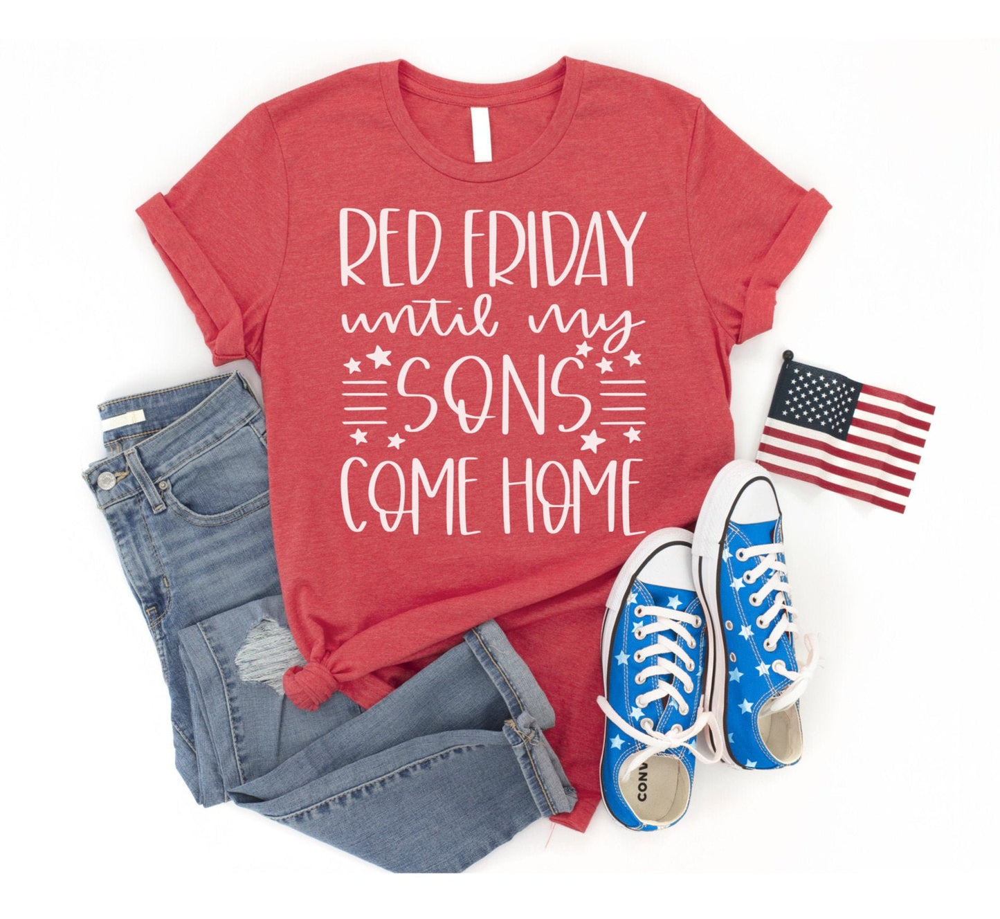 RED Friday Until My SONS Comes Home Tee
