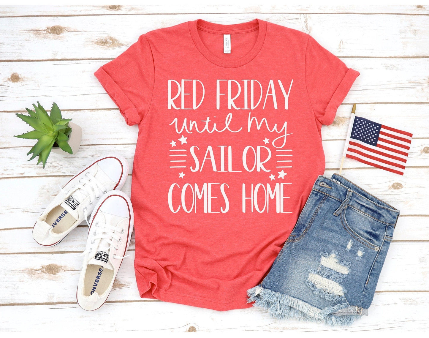 RED Friday Until My SAILOR Comes Home Tee