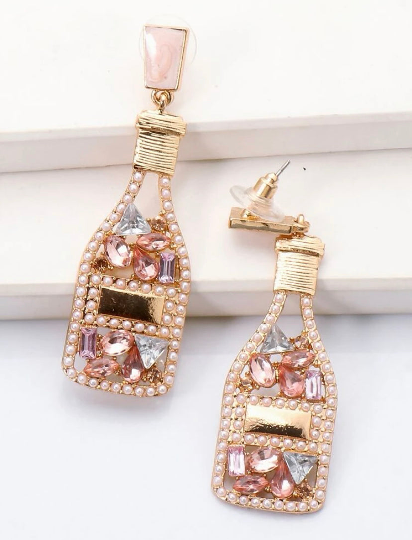 Pink Champagne Dangle Earrings